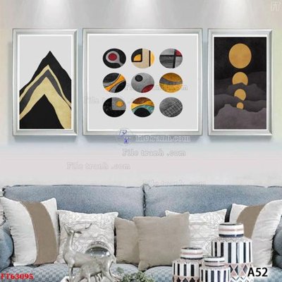 File ảnh Tranh treo pha lê gương FT63095 (gốc) in PP, decal