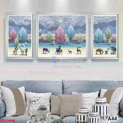 Tải file Tranh treo pha lê gương FT63098 (gốc) chủ đề phong thủy