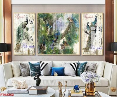 File in ấn Tranh treo pha lê gương FT63262 chuyên nghiệp