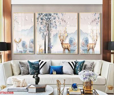 Download file gốc Tranh treo pha lê gương FT63308 (in lụa) tranh 3D