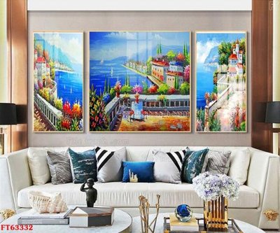 File in trần Tranh treo pha lê gương FT63332 (bản gốc) trời sao