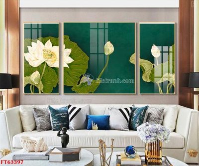 File in mica Tranh treo pha lê gương FT63397 (bản gốc) làm vách ngăn