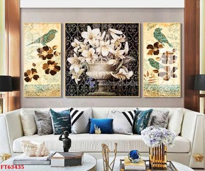 File gốc Tranh treo pha lê gương FT63435 (in tráng gương) hiện đại