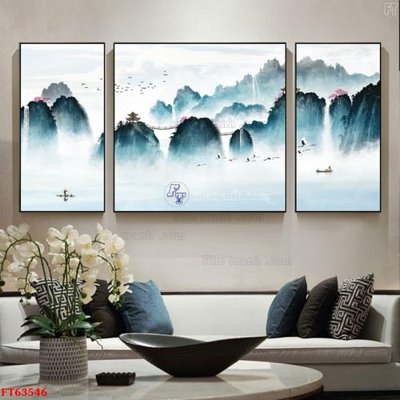 File tranh Tranh treo pha lê gương FT63546 (ảnh gốc) in trần 3D