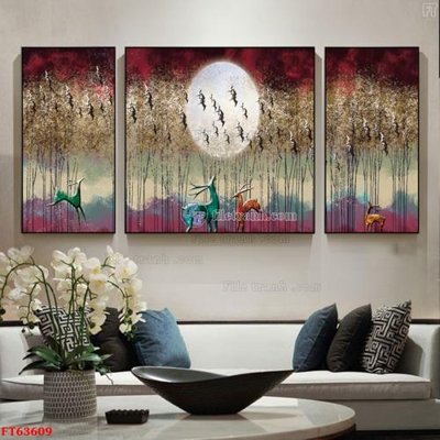 Tải về hình ảnh gốc Tranh treo pha lê gương FT63609 sắc nét