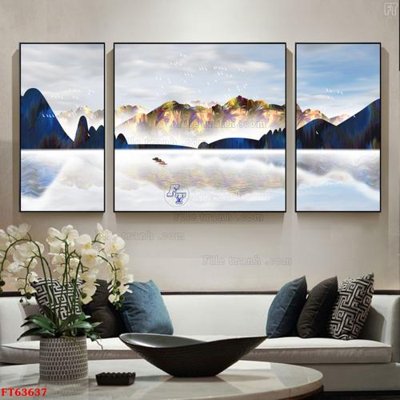 File gốc Tranh treo pha lê gương FT63637 (cho in ấn) độc quyền