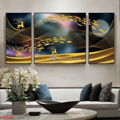 File tranh Tranh treo pha lê gương FT63641 (bản gốc) in lụa 5D