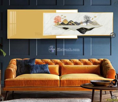 File tranh in trần 3D Tranh treo tường lồng ghép hiện đại FT65008 (ảnh gốc)