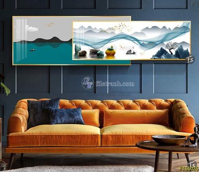 File in trần Tranh treo tường lồng ghép hiện đại FT65026 (bản gốc) hoa văn