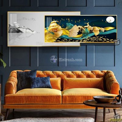 Tải file Tranh treo tường lồng ghép hiện đại FT65057 (ảnh gốc) in gạch 3D