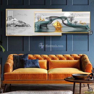 Hình ảnh file gốc Tranh treo tường lồng ghép hiện đại FT65073 cho in UV