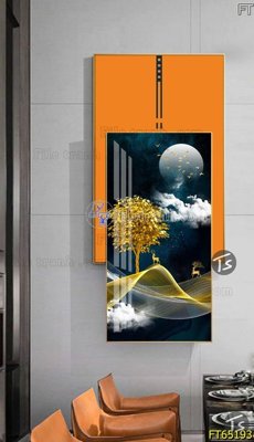 File gốc Tranh treo tường lồng ghép hiện đại FT65193 (in lụa) tranh phong thủy