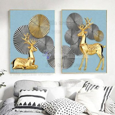 File in trần File tranh hiện đại pha lê gương FT654 (bản gốc) mây trời