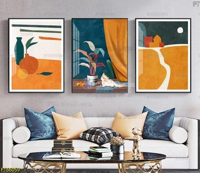 File tranh Tranh treo pha lê gương FT66059 (file gốc) chuẩn màu in