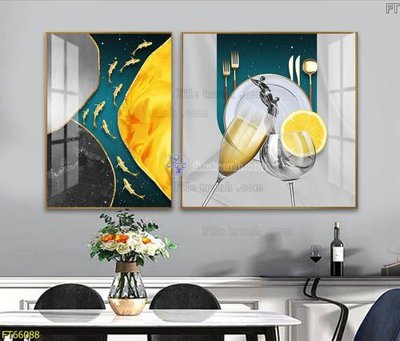 Tải file PSD Tranh treo pha lê gương FT66088 (nguyên layer) để in