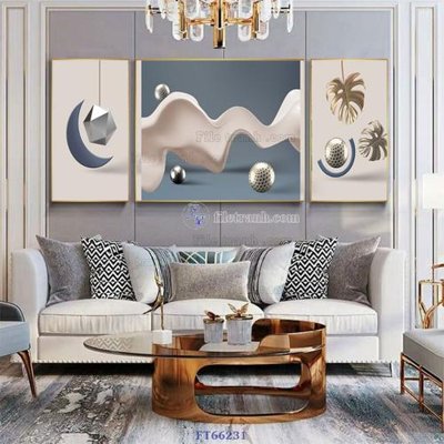 File in lụa Tranh treo pha lê gương FT66231 (chất lượng cao) Tranh treo pha lê gương FT66231