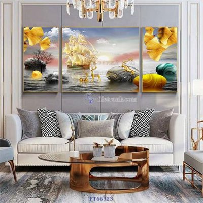 File tranh Tranh treo pha lê gương FT66323 (ảnh gốc) in trần nhà