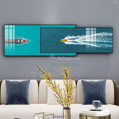 File tranh Tranh treo pha lê gương FT66477 (file gốc) chủ đề phong thủy