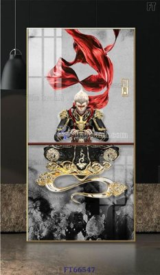 File in trần Tranh treo pha lê gương FT66547 (bản gốc 3D) sống động