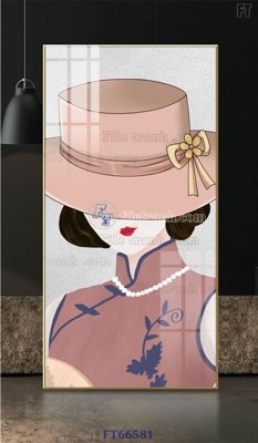 Tải file Tranh treo pha lê gương FT66581 (gốc) chủ đề hoa sen