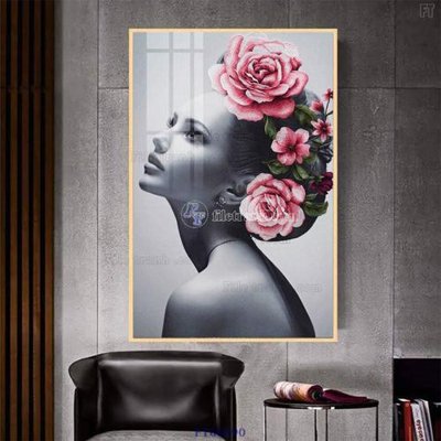 File in trần Tranh treo pha lê gương FT66590 (bản gốc) bầu trời