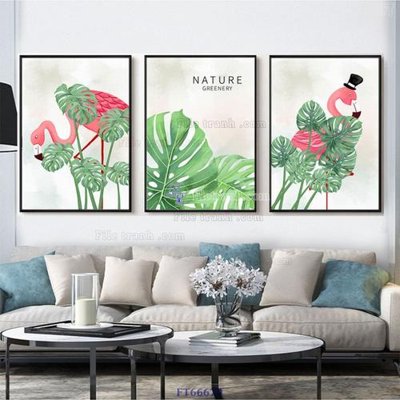 File in trần Tranh treo pha lê gương FT66679 (bản gốc 3D) sống động