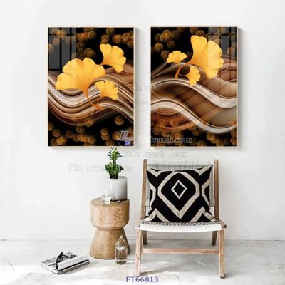 File tranh Tranh treo pha lê gương FT66813 (ảnh gốc) in trần xuyên sáng