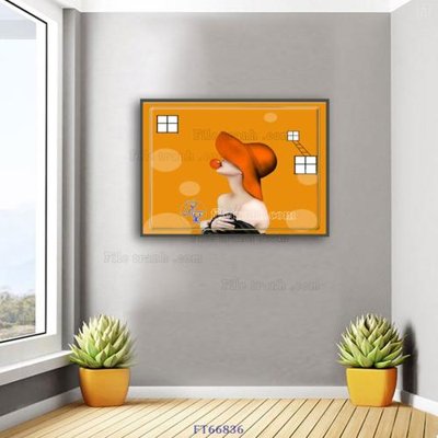 File gốc Tranh treo pha lê gương FT66836 (AI/EPS) cho in ấn