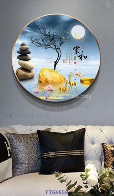 File gốc Tranh treo pha lê gương FT66858 (phiên bản chuẩn) để in ấn