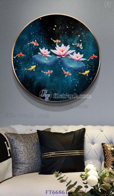 File tranh PSD Tranh treo pha lê gương FT66861 chất lượng cao