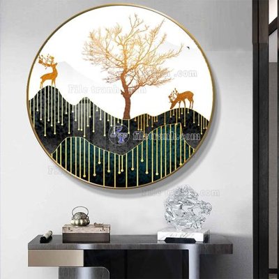 File ảnh File tranh hiện đại pha lê gương FT689 (gốc) trang trí khách sạn