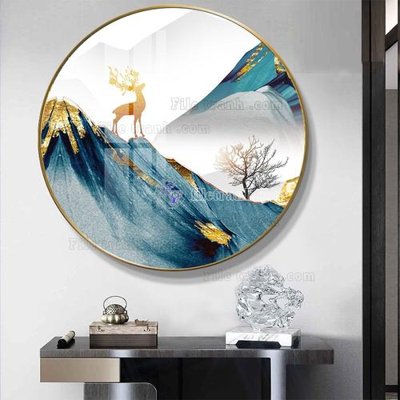 File in trần File tranh hiện đại pha lê gương FT699 (bản gốc) đại dương