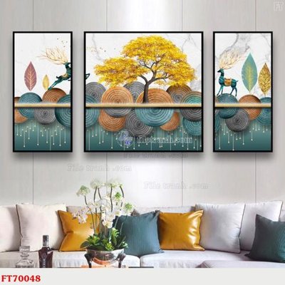 File gốc Tranh treo hiện đại pha lê gương FT70048 (chuẩn CMYK) cho nhà in