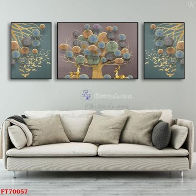 File tranh Tranh treo hiện đại pha lê gương FT70057 (gốc) in trên kính