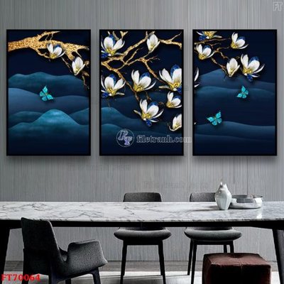 Download file gốc Tranh treo hiện đại pha lê gương FT70064 (in lụa) tranh 3D