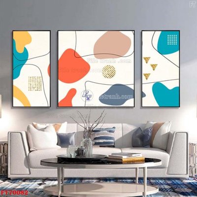 File gốc Tranh treo hiện đại pha lê gương FT70082 (in lụa) tranh mã đáo