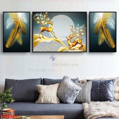 File tranh Tranh treo hiện đại pha lê gương FT70101 (gốc) phong cách tối giản