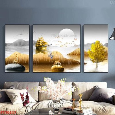 File ảnh Tranh treo hiện đại pha lê gương FT70117 (gốc) dùng in Pano