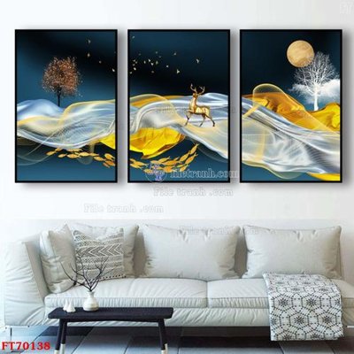 Tải file Tranh treo hiện đại pha lê gương FT70138 (gốc) làm file tranh quảng cáo