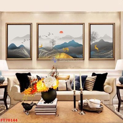 Tải file Tranh treo hiện đại pha lê gương FT70144 (gốc) làm tranh treo tường