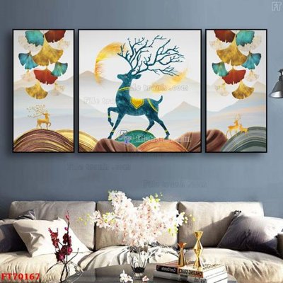 File ảnh Tranh treo hiện đại pha lê gương FT70167 (gốc) in decal dán tường