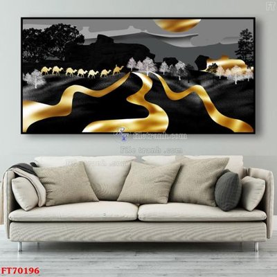 File in trần Tranh treo hiện đại pha lê gương FT70196 (file gốc) xuyên sáng