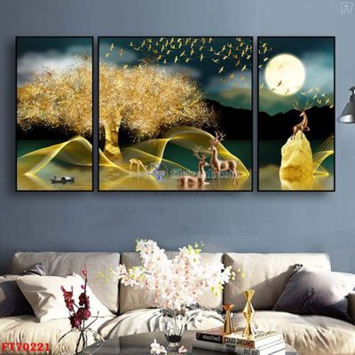 File tranh Tranh treo hiện đại pha lê gương FT70221 (ảnh gốc) không bị mờ