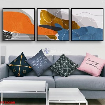 Tải file gốc Tranh treo hiện đại pha lê gương FT70308 (để in lụa)