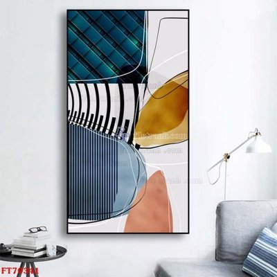 File in trần Tranh treo hiện đại pha lê gương FT70341 (bản gốc) trời sao