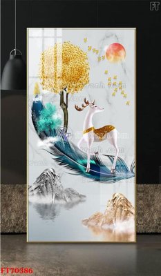 Mua file gốc Tranh treo hiện đại pha lê gương FT70386 (PSD) tại Filetranh.com