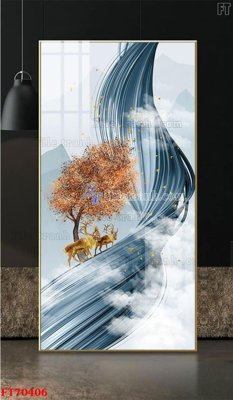 File ảnh Tranh treo hiện đại pha lê gương FT70406 (gốc) trang trí khách sạn