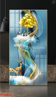 File tranh Tranh treo hiện đại pha lê gương FT70414 (gốc) chủ đề động vật