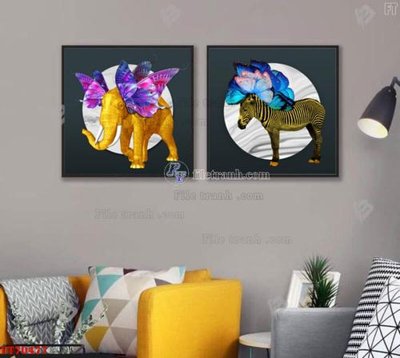 Tải file Tranh treo hiện đại pha lê gương FT70477 (gốc) chủ đề phong thủy