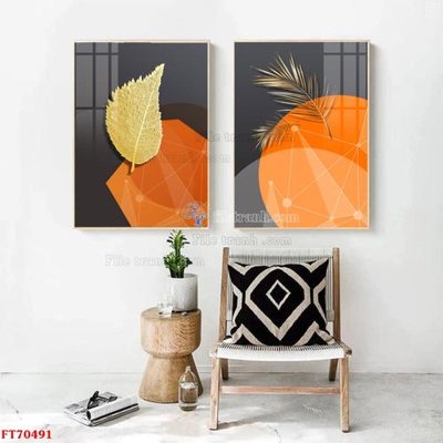 Download file gốc Tranh treo hiện đại pha lê gương FT70491 (in lụa) tranh 3D